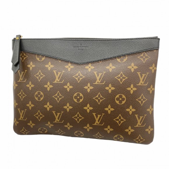 LOUIS VUITTON Black Monogram Clutch Bag - Picture 1 of 7